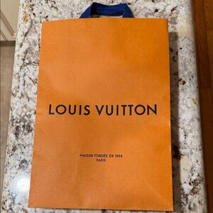 Authentic Louis Vuitton Gift Bag with Ribbons and Receipt Note Card Holder